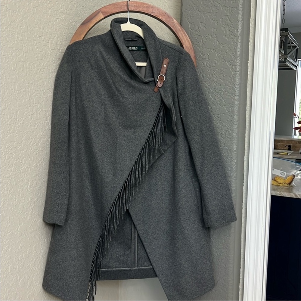 Polo by Ralph Lauren Charcoal Women's Poncho with Buckle